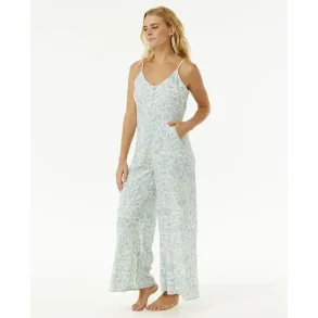 Rip Curl Chambray Romper  Bl/Hvid