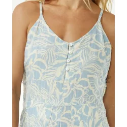 Rip Curl Chambray Romper  Bl/Hvid