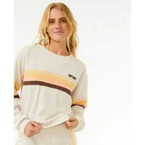 RipCurl Surf Revival Panelled Crew Oatmeal Marle