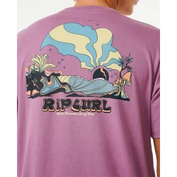 RipCurl Mason Pipeliner Short Sleeve Tee Dusty Purple