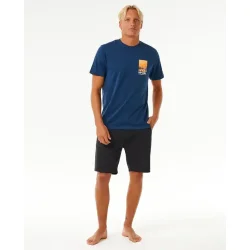 RipCurl Keep On Trucking Short Sleeve Tee Washed Navy